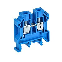 TERMINAL BLOCK POLYMIDE for 6sqmm  - FTS6P BLUE WITH END PLATE