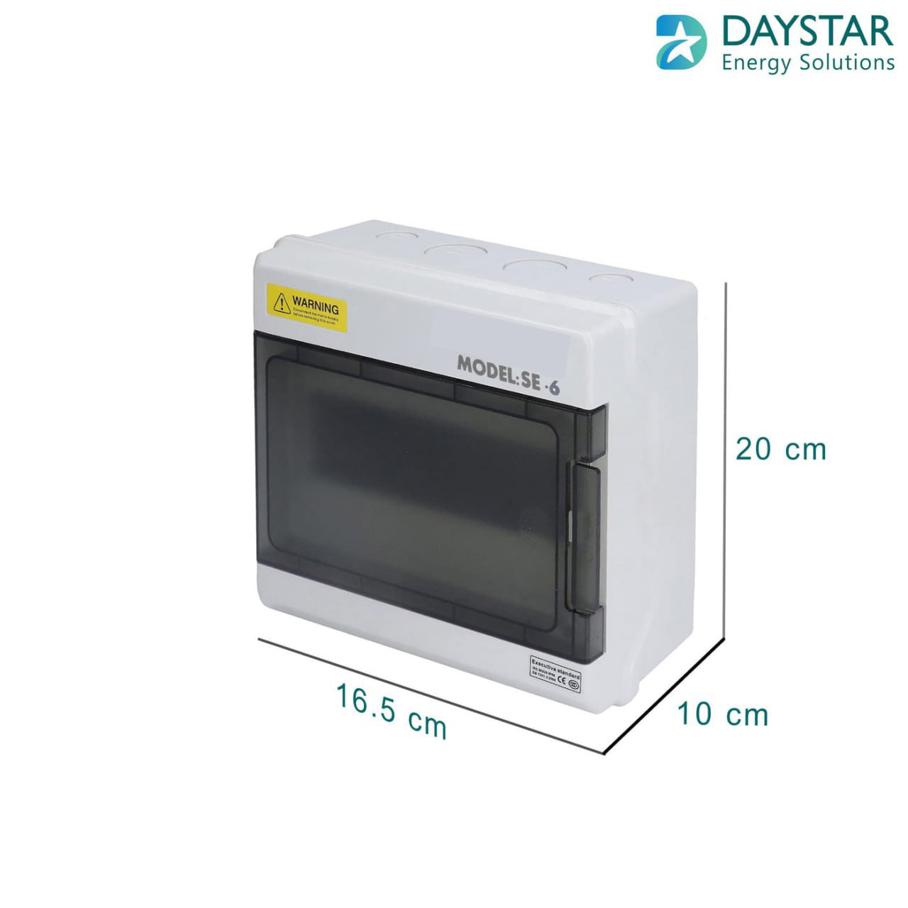 Weatherproof 6-Way MCB Box with Clear PVC Enclosure and Open-Type Cover for Outdoor Power Distribution (6-Pole)