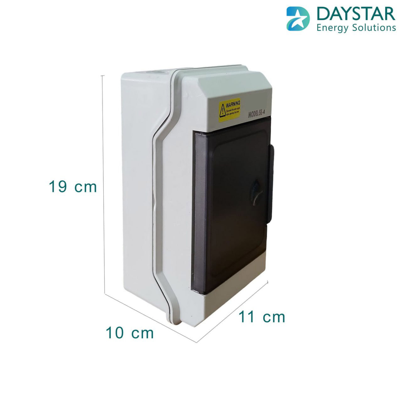 Weatherproof 4-Way MCB Box with Clear PVC Enclosure and Open-Type Cover for Outdoor Power Distribution (4-Pole)