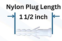 Nylon Plug 1.1/2 inch (10-nos)