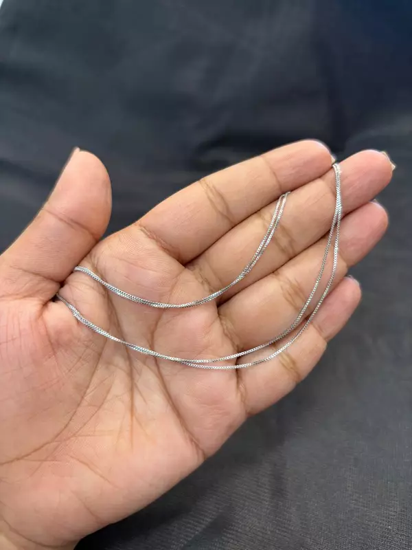 Silver plain anklet