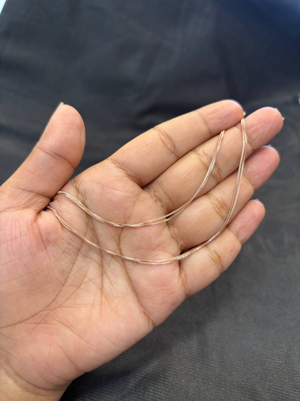 Silver plain anklet with rosegold finish