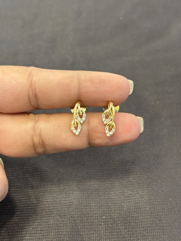 Silver twin illai coated with gold finish