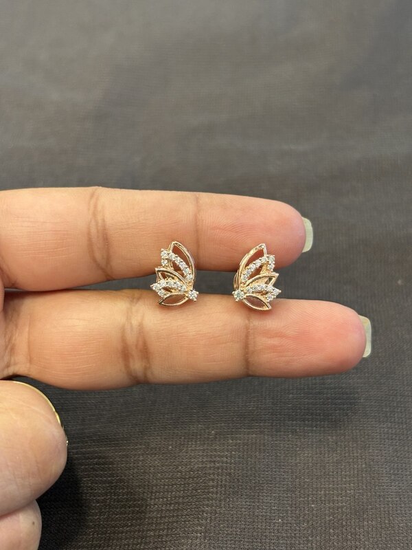 Siver butterfly G coated with rosegold finish