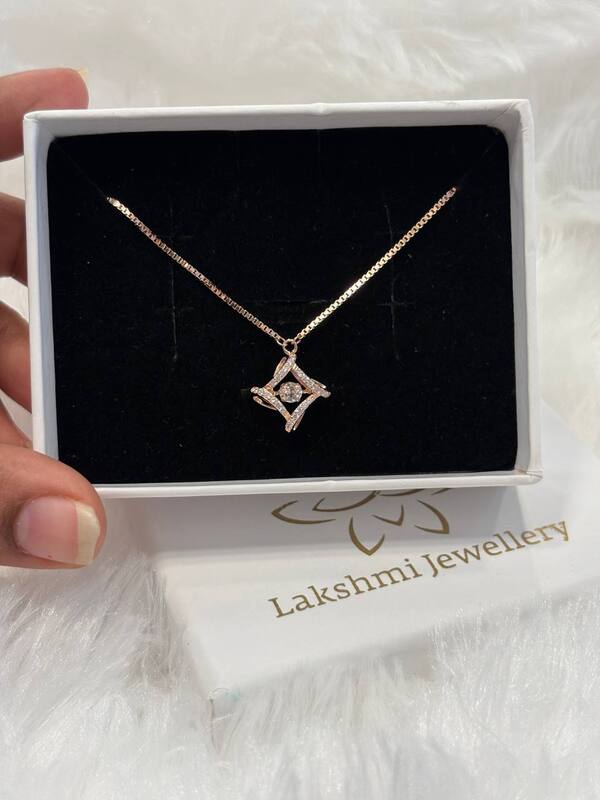 Silver ratna chain with rosegold finish