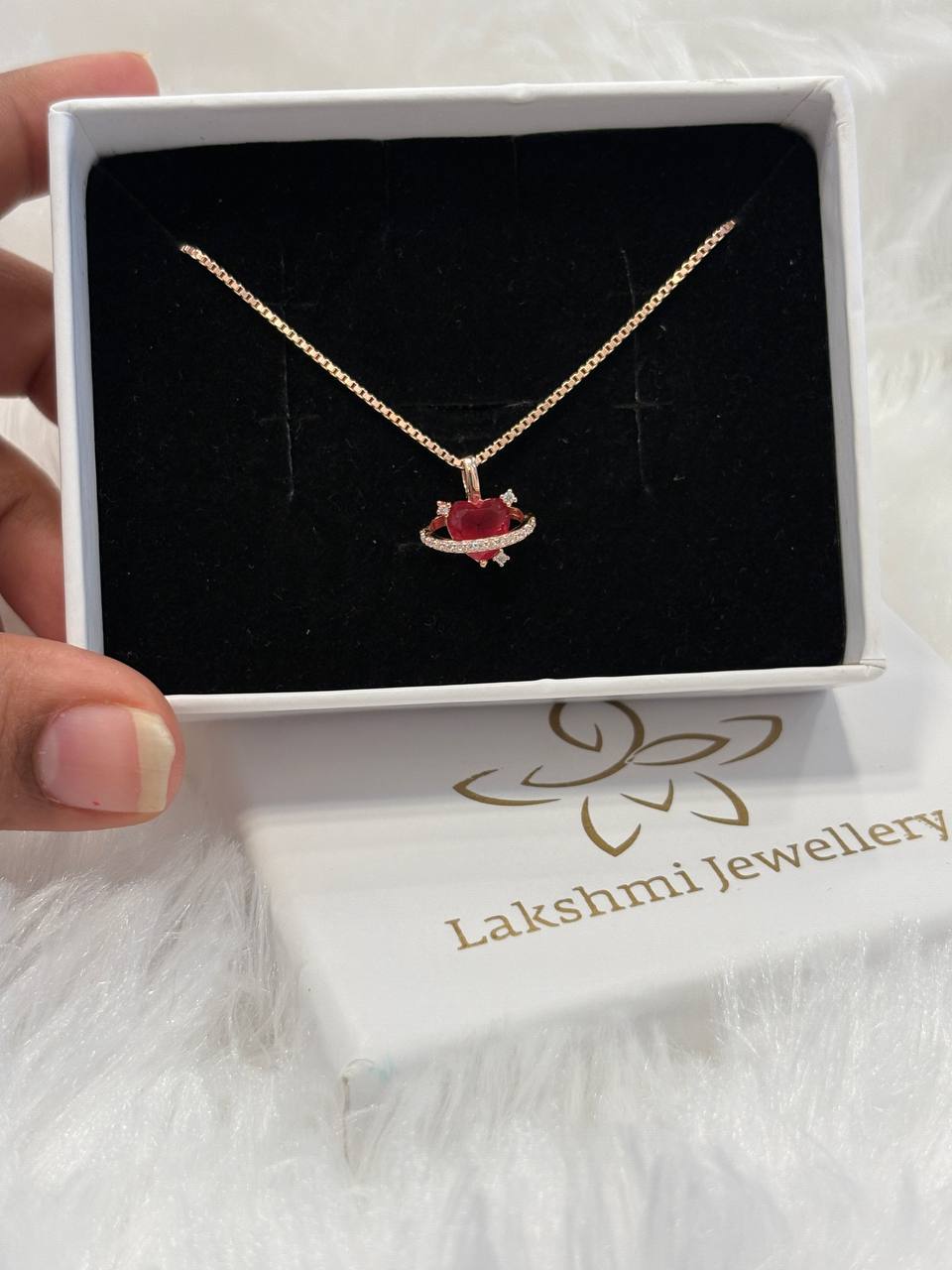Silver uyiro chain with rosegold finish