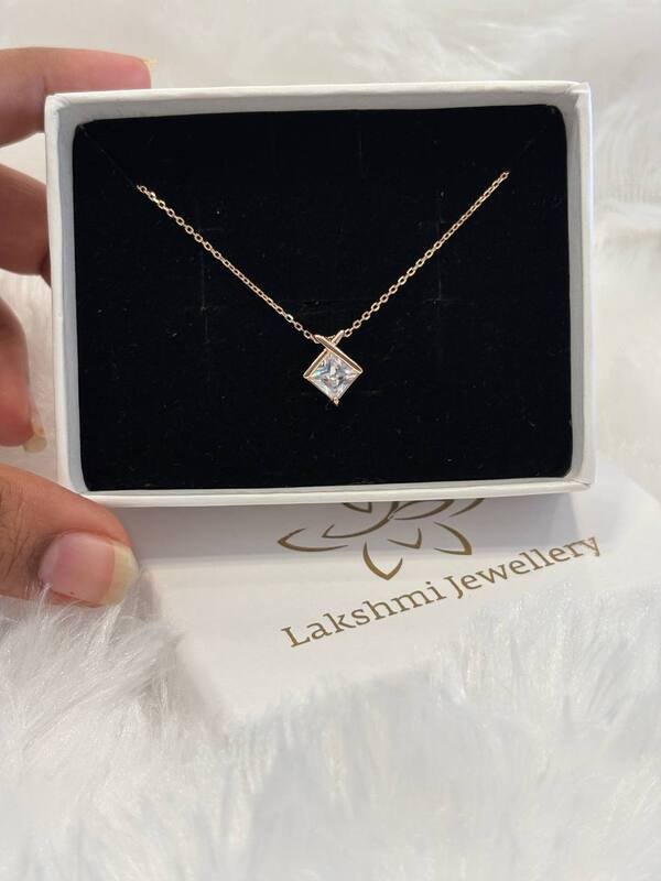 Silver raga chain with rosegold finish