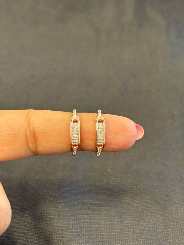 Silver rojakal toe ring with rosegold finish