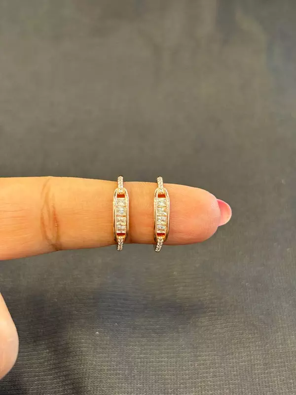 Silver rojakal toe ring with rosegold finish