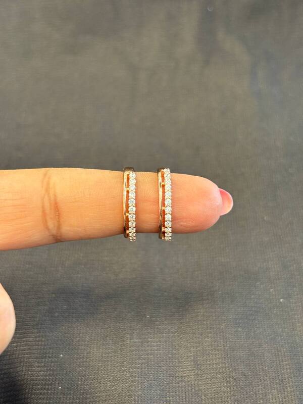 Silver thenmani toe ring with rosegold finish