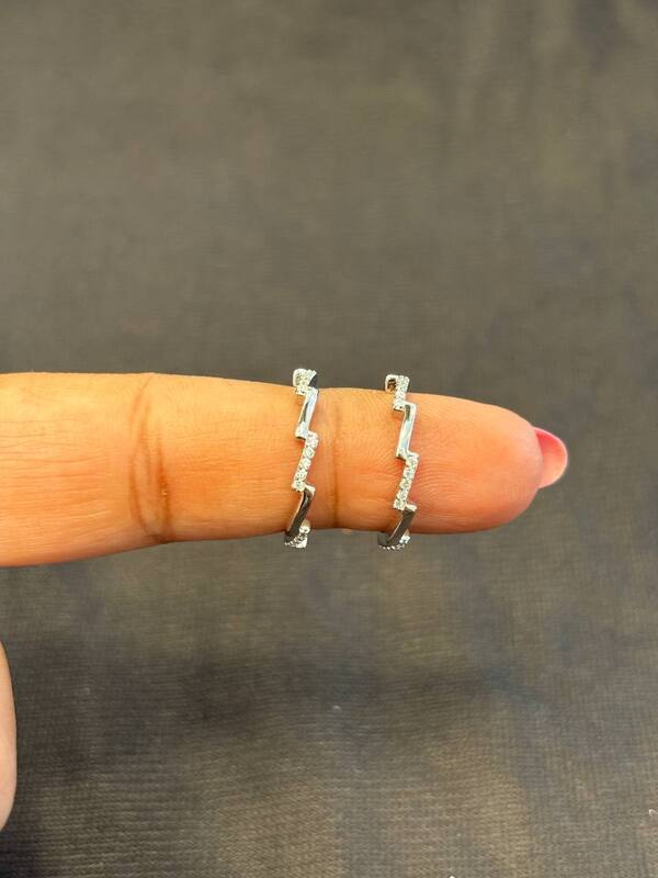 Silver semponkal toering with rosegold finish