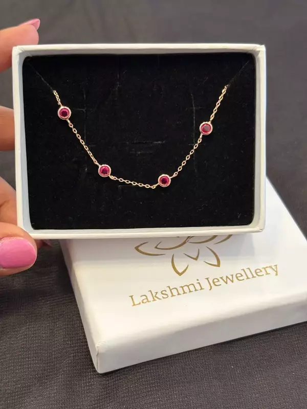 Silver pink round bracelet with rosegold finish