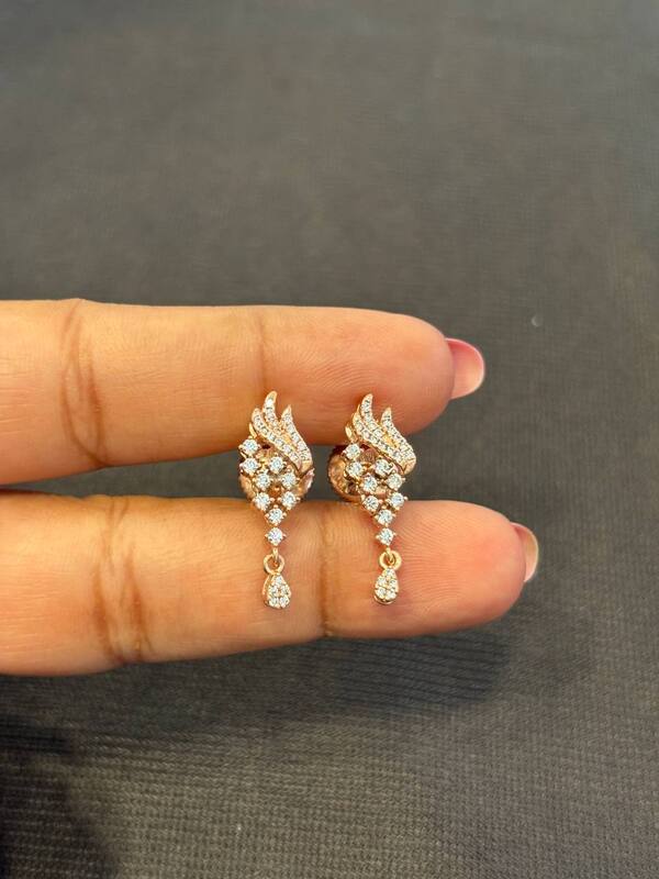 Silver vanam hanging with rosegold finish