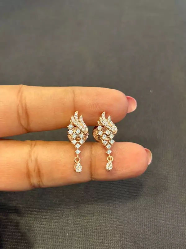 Silver vanam hanging with rosegold finish