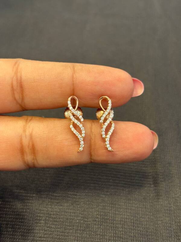 Silver spark twist with rosegold finish