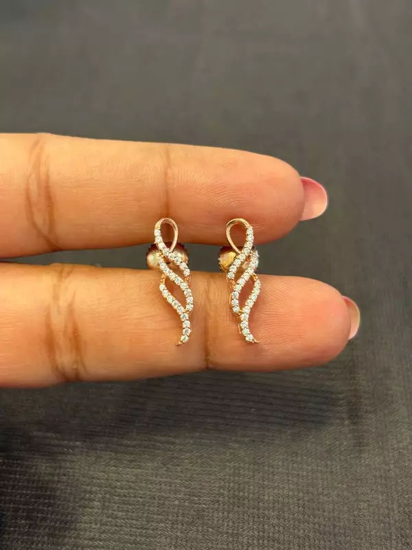 Silver spark twist with rosegold finish