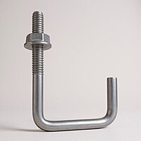 SS J Bolt – M8 x 40mm x 40mm (Fits 1.5" Square Metal Tube) for Solar Panel Fitting -1 qty