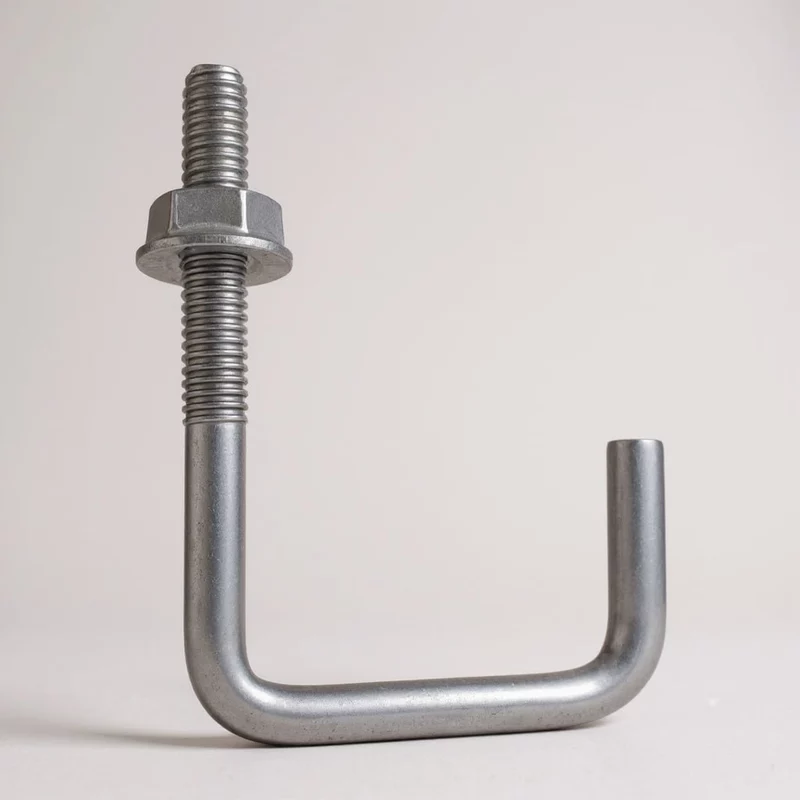 SS J Bolt – M8 x 40mm x 40mm (Fits 1.5" Square Metal Tube) for Solar Panel Fitting -1 qty