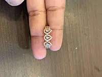 Silver crown adjustable ring with rosegodl finish