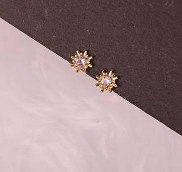 Silver sooriyan pink with gold finish