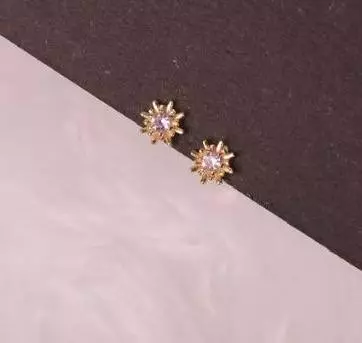 Silver sooriyan pink with gold finish