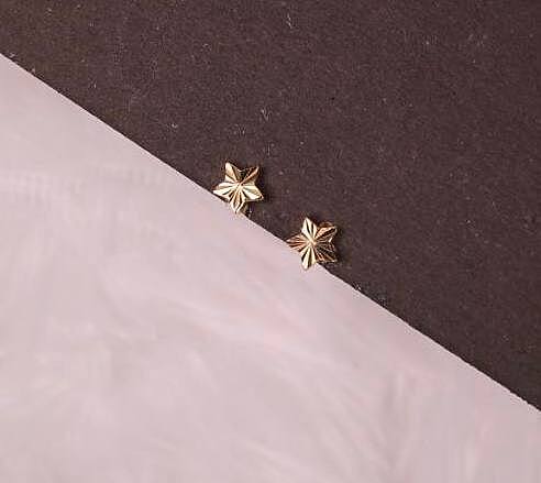 Silver nakshatra1 second stud with rosegold finish