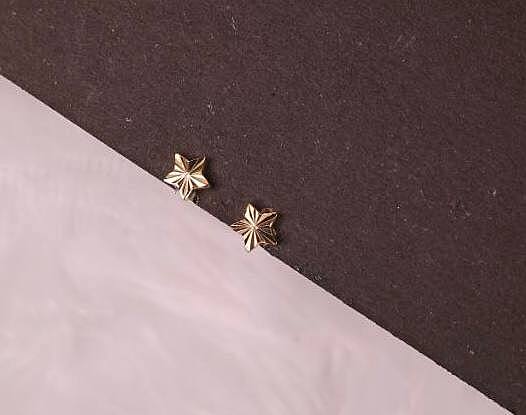 Silver new nakshthra second stud with gold finish