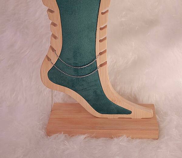 Silver twisted anklet