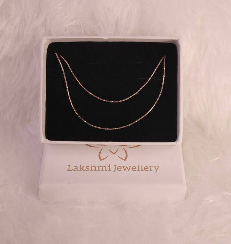 Silver dhega anklet with rosegold finish