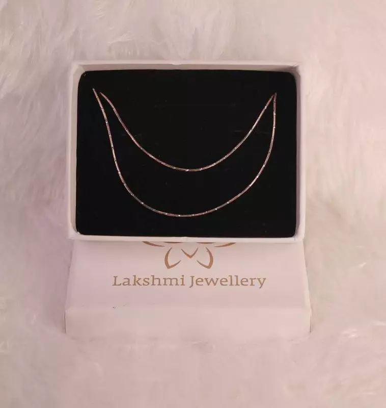 Silver dhega anklet with rosegold finish