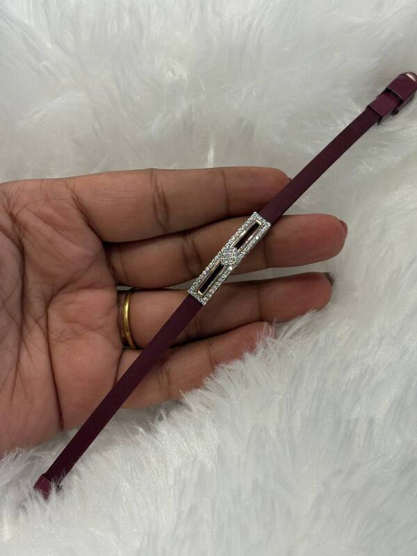 Silver nethra unisex band with rosegold finish