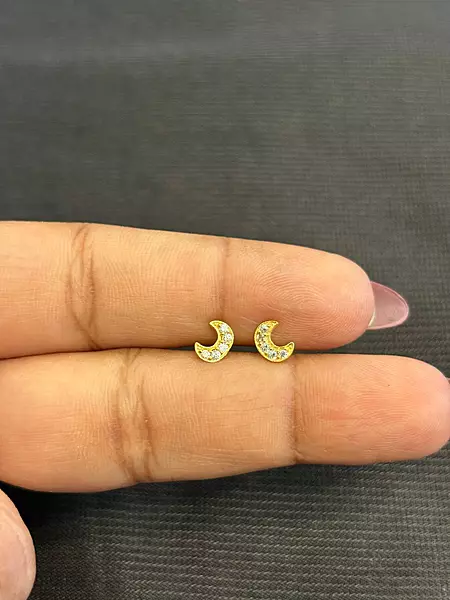 Silver vennila 9 carat stud
