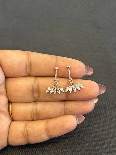 Silver malar koppu with rosegold finish