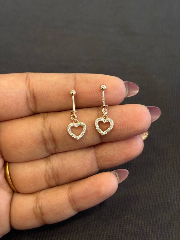 Silver heart koppu with rosegold finish