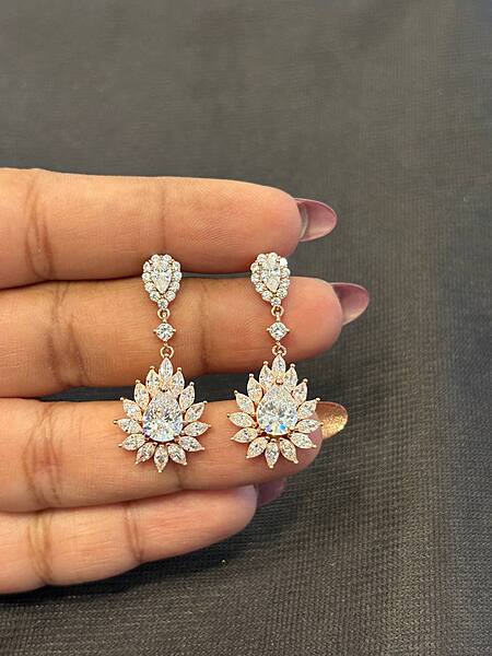 Silver kal thongal with rosegold finish