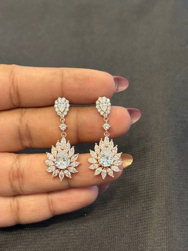 Silver kal thongal with rosegold finish