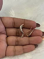 Silver mahi ear cuff with rosegold finish