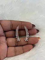 Silver zara ear cuff with rosegold finish