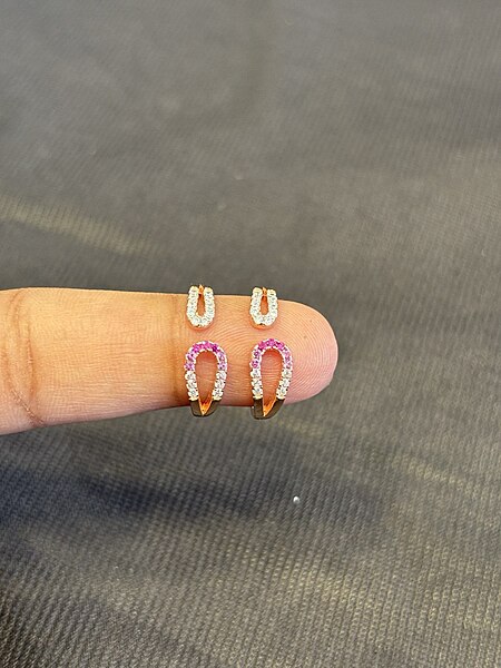 Silver adhirai toe ring with rosegold finish