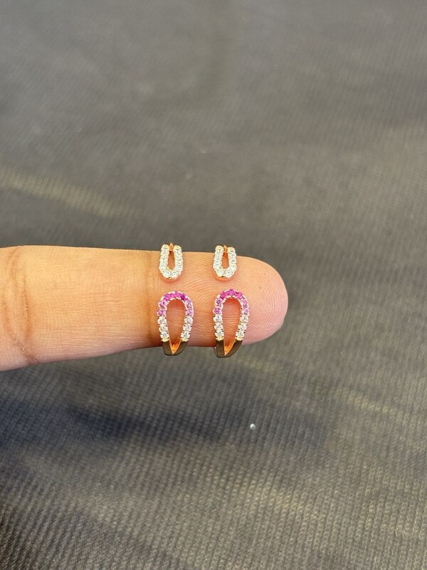 Silver adhirai toe ring with rosegold finish