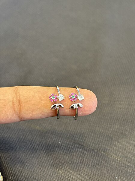 Silver half butterfly