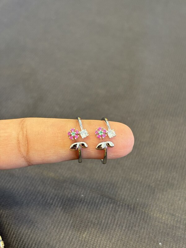 Silver half butterfly