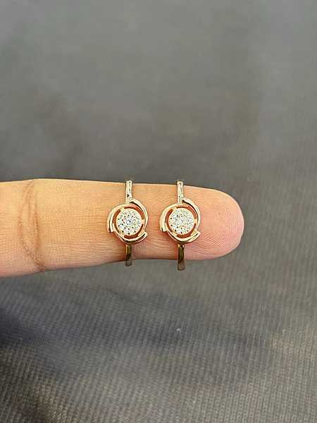 Silver galaxy toe ring with rosegold finish