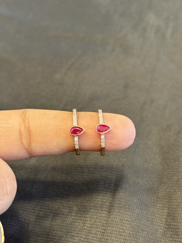 Silver thilagam pink with rosegold finish