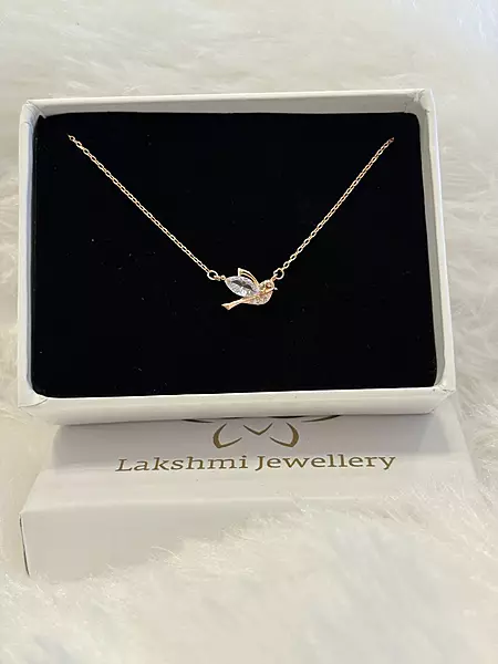 Silver paravai chain with roesgold finish