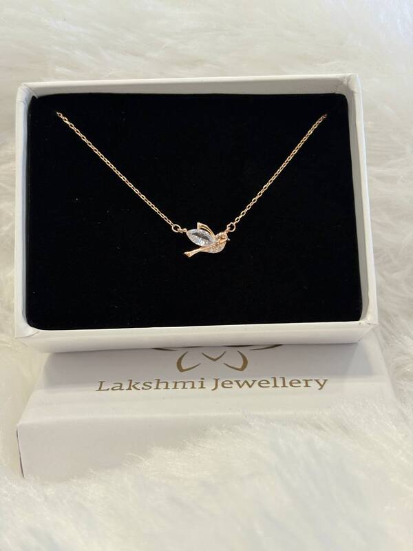 Silver paravai chain with roesgold finish