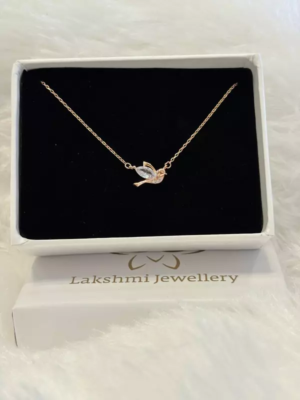 Silver paravai chain with roesgold finish