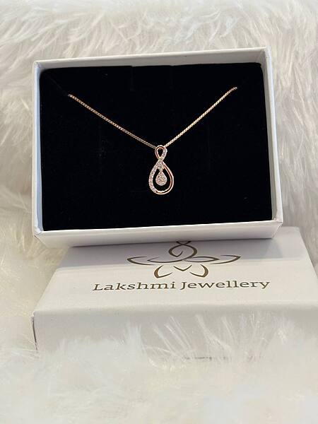 Silver pot chain with rosegold finish