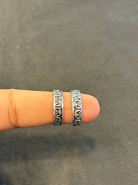 Silver adirai toe ring with antique finish