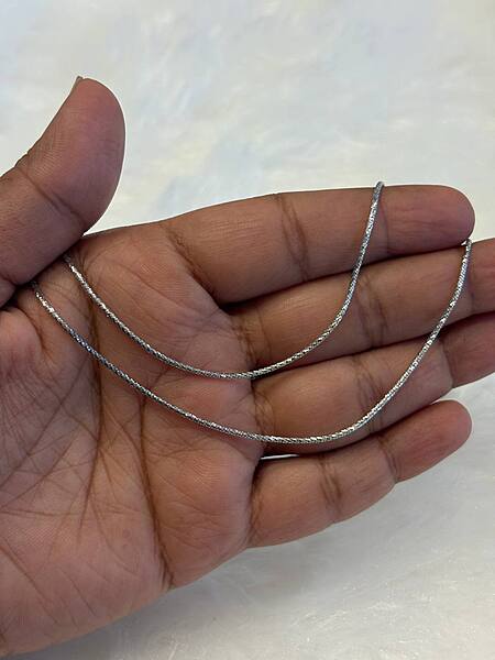 Silver twisted plain anklet